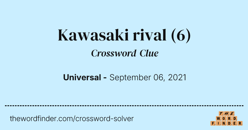 Kawasaki rival crossword clue image
