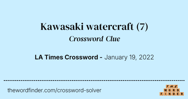 Kawasaki watercraft crossword clue image