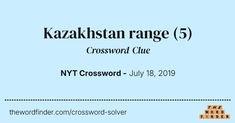 Kazakhstan range crossword clue image