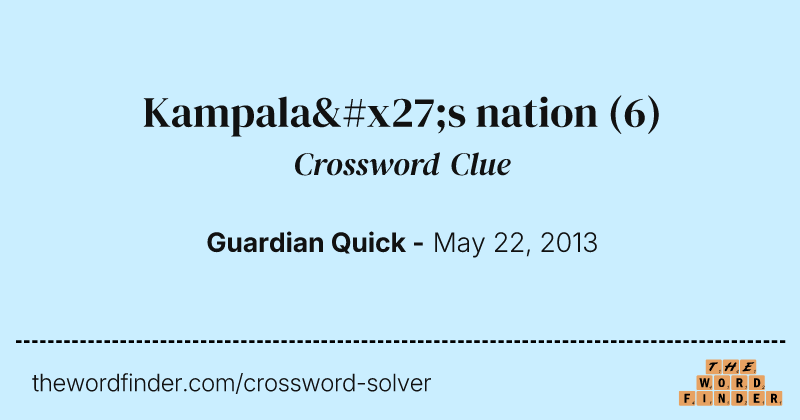 Kampala's nation crossword clue image