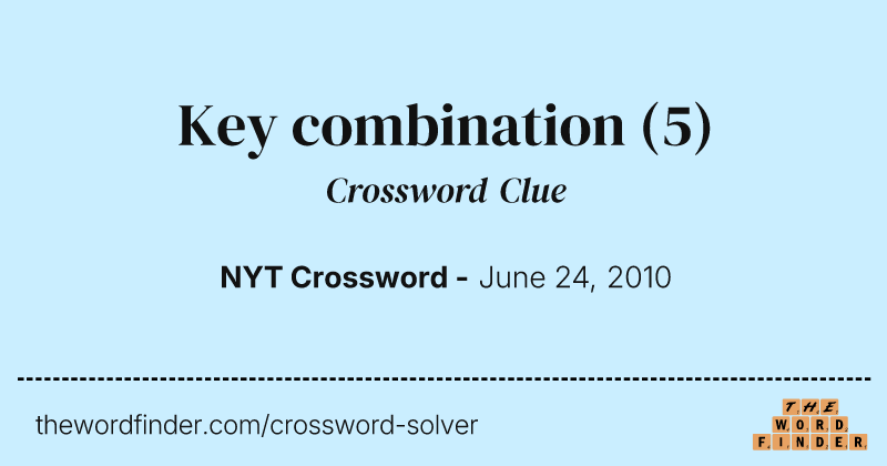 Key combination crossword clue image