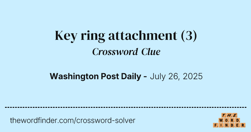 Key ring attachment crossword clue image