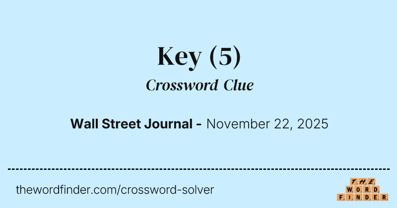Key crossword clue image