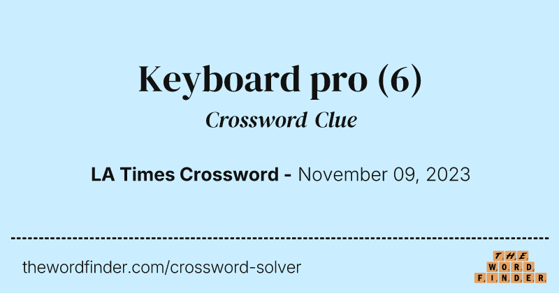 Keyboard pro crossword clue image