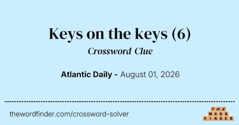Keys on the keys crossword clue image