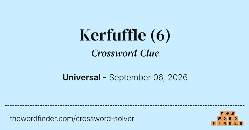 Kerfuffle crossword clue image