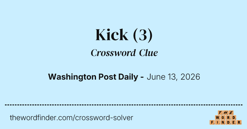 Kick crossword clue image