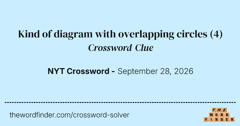 Kind of diagram with overlapping circles crossword clue image