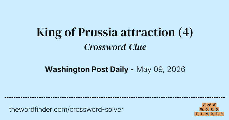 King of Prussia attraction crossword clue image