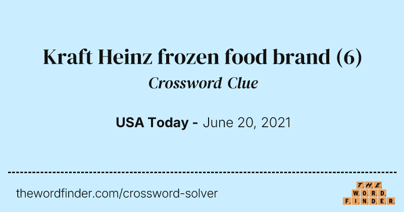 Kraft Heinz frozen food brand crossword clue image