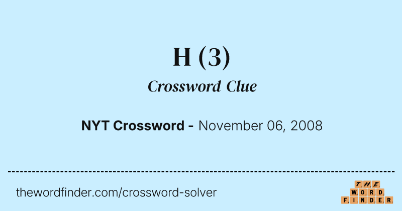 H crossword clue image