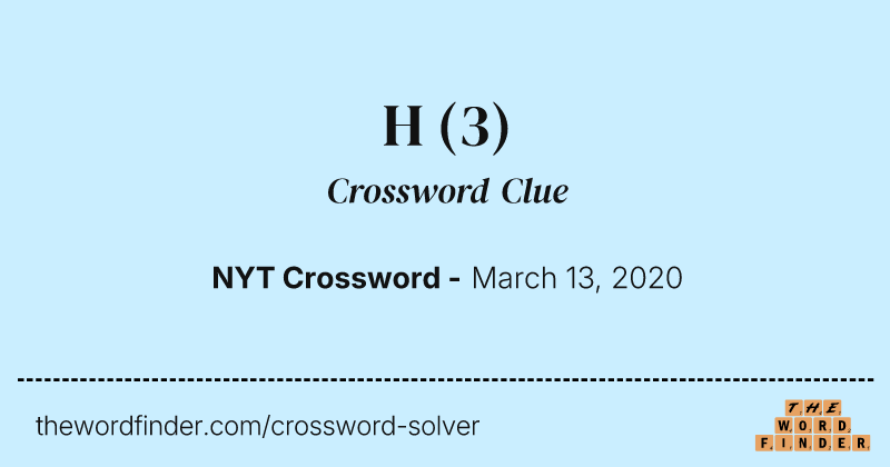 H crossword clue image