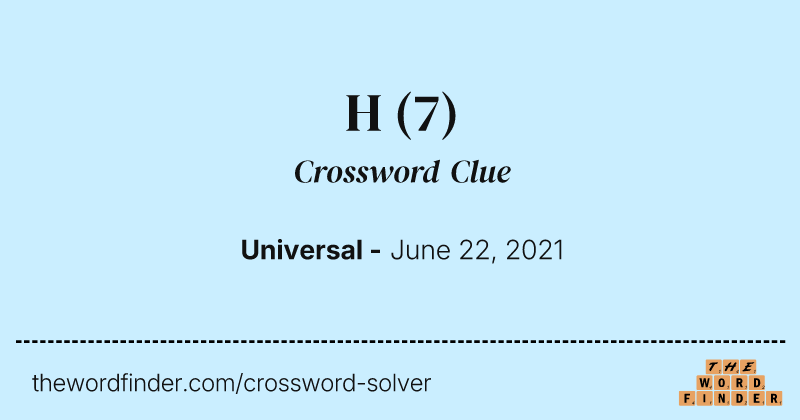 H crossword clue image