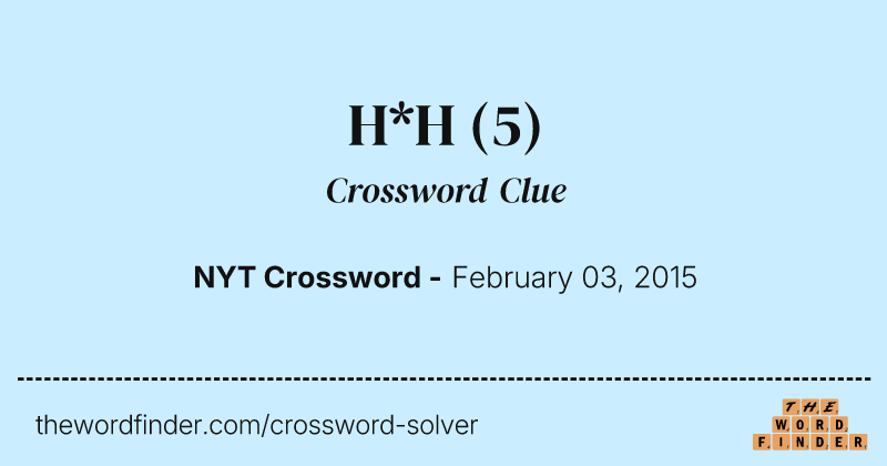 H*H crossword clue image