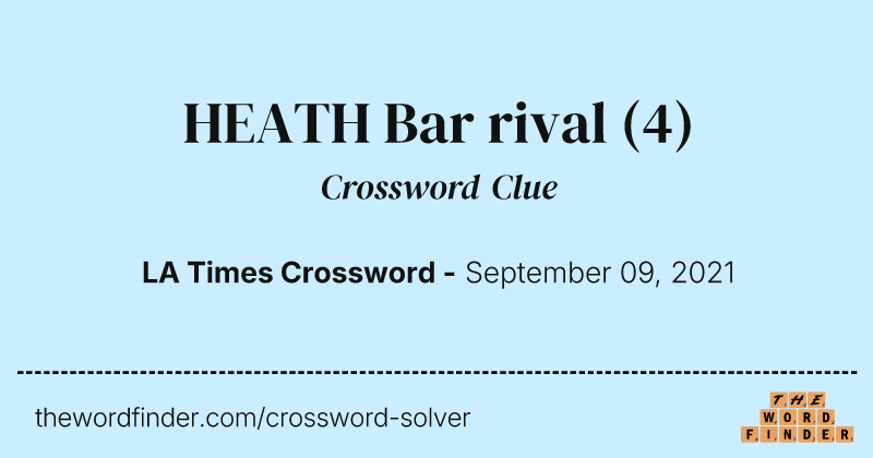 HEATH Bar rival crossword clue image