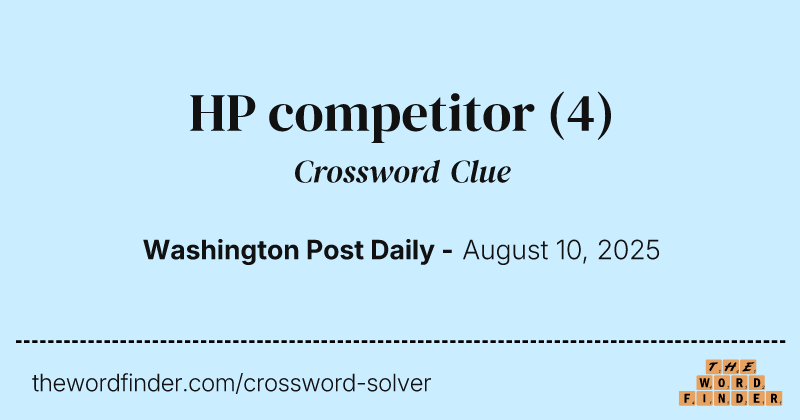 HP competitor crossword clue image