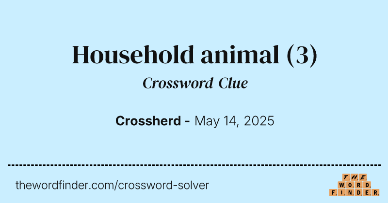 Household animal crossword clue image