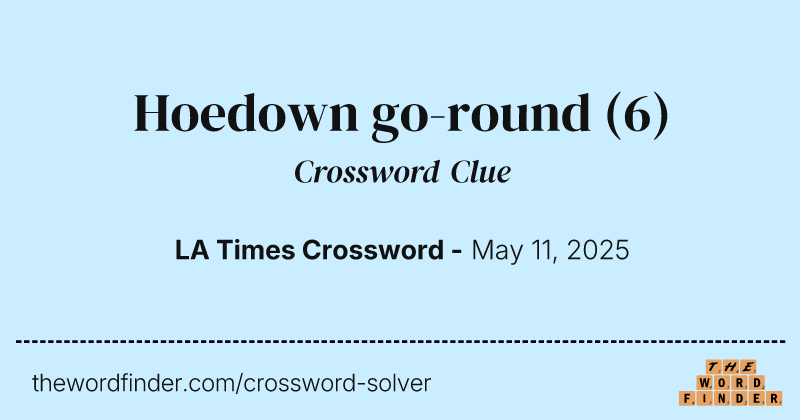 Hoedown go-round crossword clue image