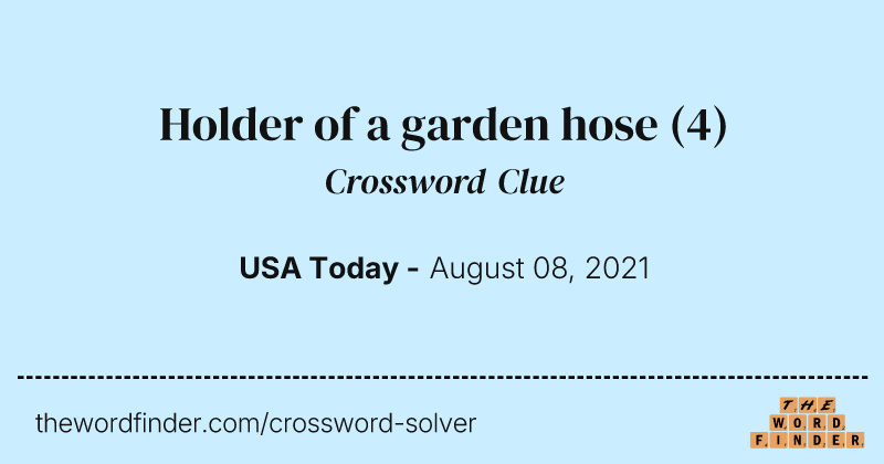 Holder of a garden hose crossword clue image