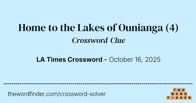 Home to the Lakes of Ounianga crossword clue image
