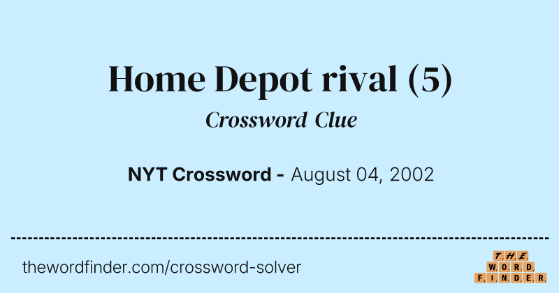 Home Depot rival crossword clue image