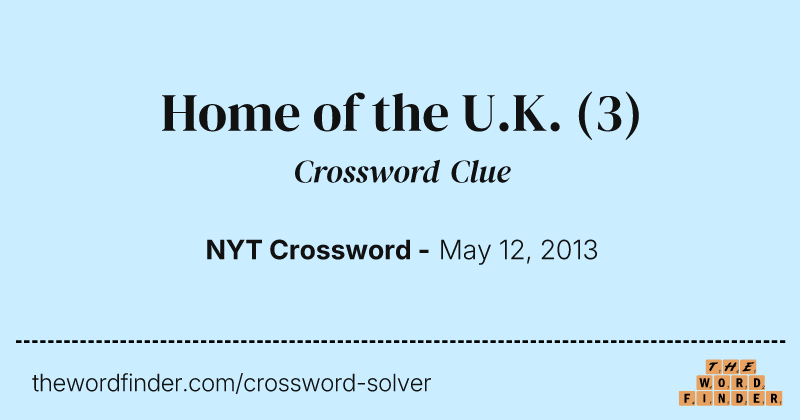 Home of the U.K. crossword clue image