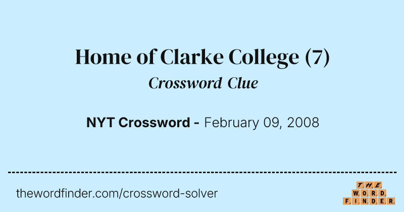 Home of Clarke College crossword clue image