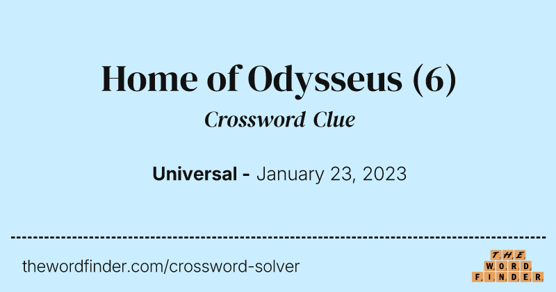 Home of Odysseus crossword clue image