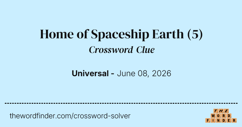 Home of Spaceship Earth crossword clue image