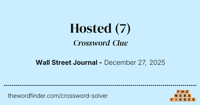 Hosted crossword clue image