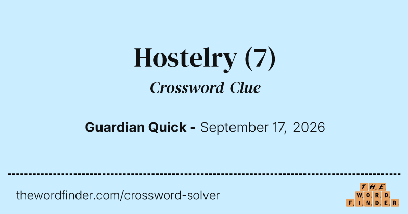 Hostelry crossword clue image