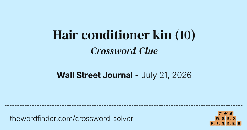 Hair conditioner kin crossword clue image