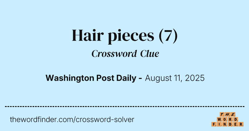 Hair pieces crossword clue image
