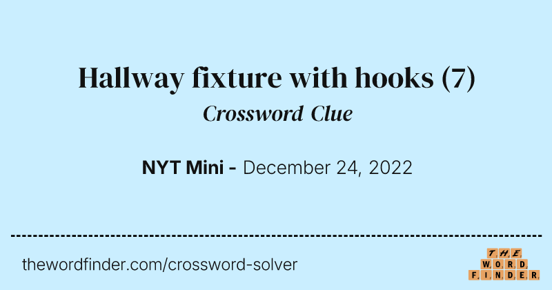 Hallway fixture with hooks crossword clue image