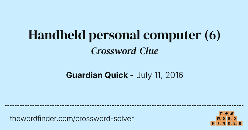 Handheld personal computer crossword clue image