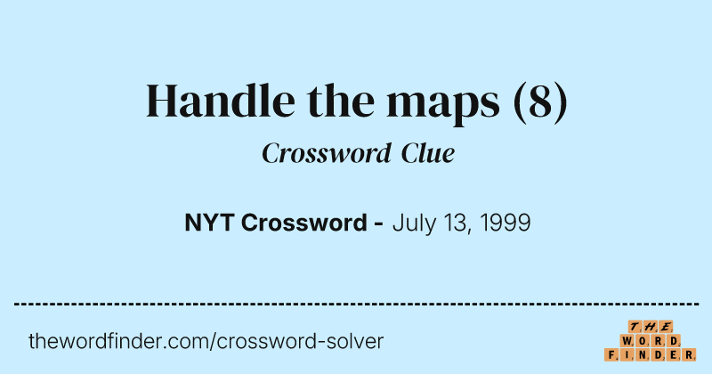 Handle the maps crossword clue image