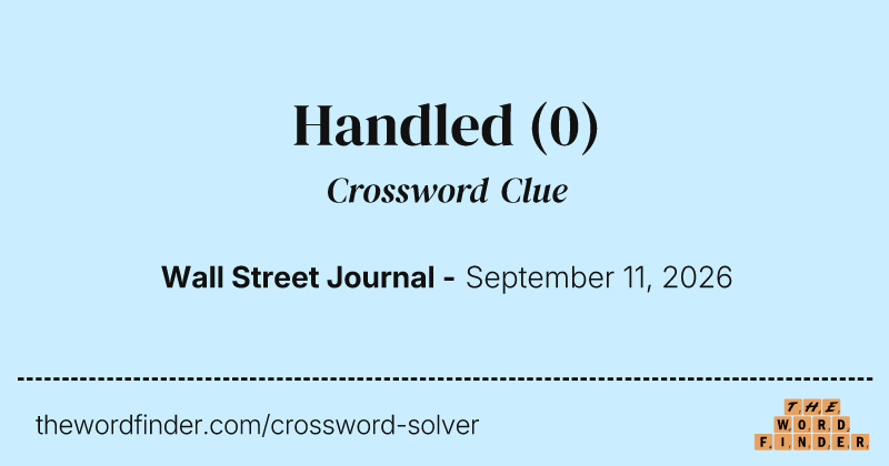 Handled crossword clue image