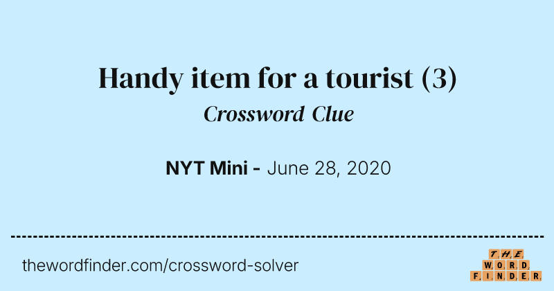Handy item for a tourist crossword clue image