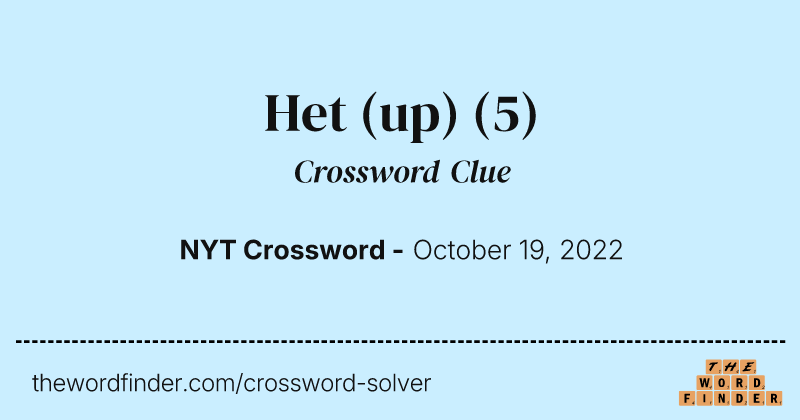 Het (up) crossword clue image