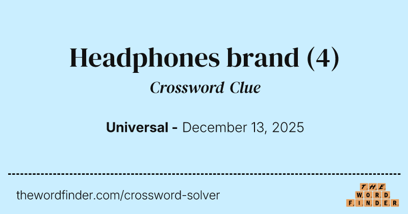 Headphones brand crossword clue image
