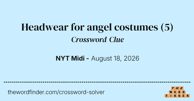 Headwear for angel costumes crossword clue image