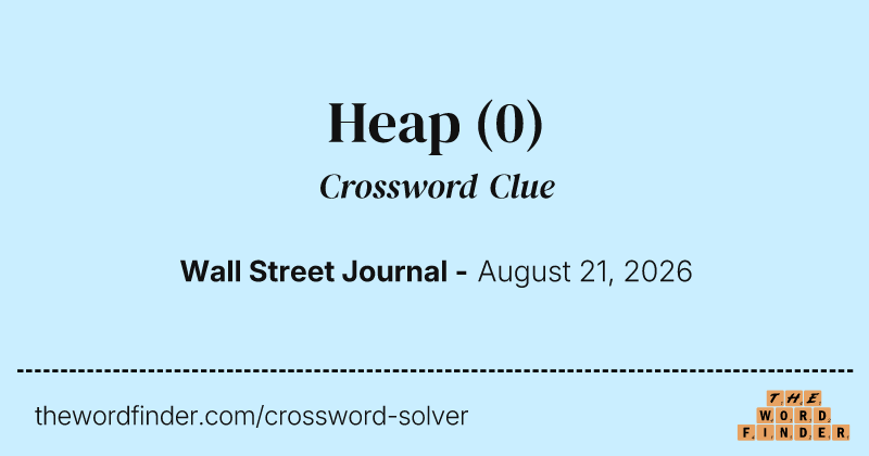 Heap crossword clue image