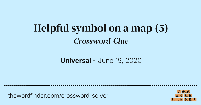 Helpful symbol on a map crossword clue image