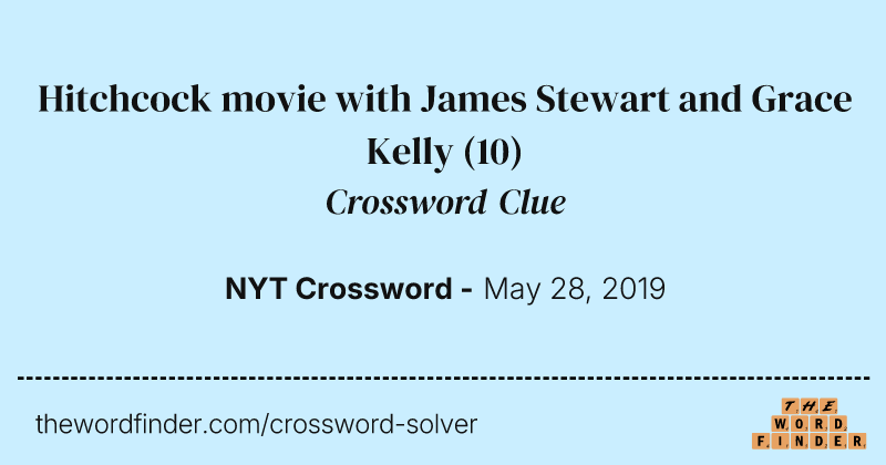 Hitchcock movie with James Stewart and Grace Kelly crossword clue image