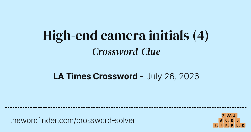 High-end camera initials crossword clue image