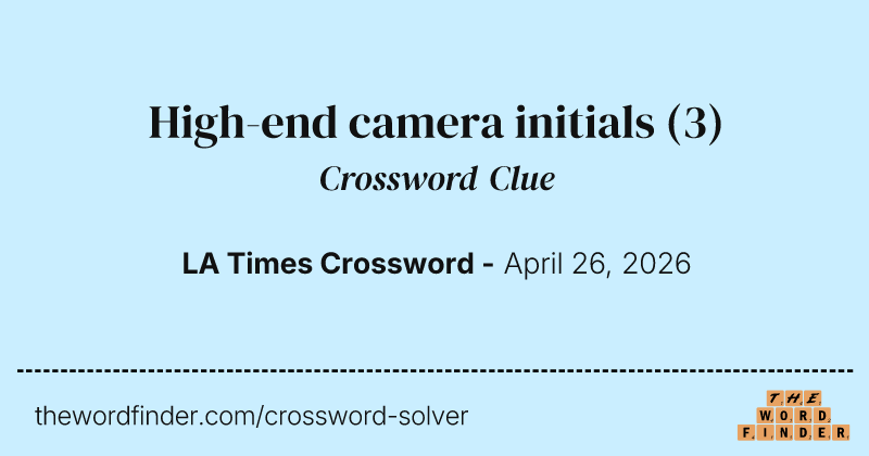 High-end camera initials crossword clue image