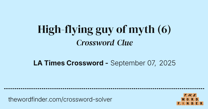 High-flying guy of myth crossword clue image