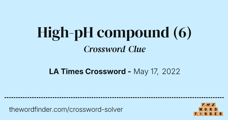 High-pH compound crossword clue image