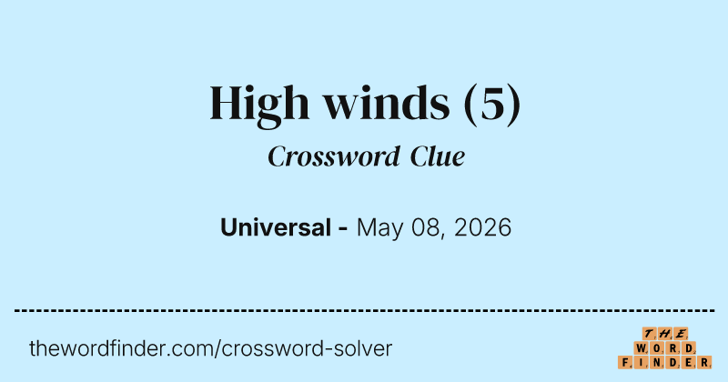 High winds crossword clue image