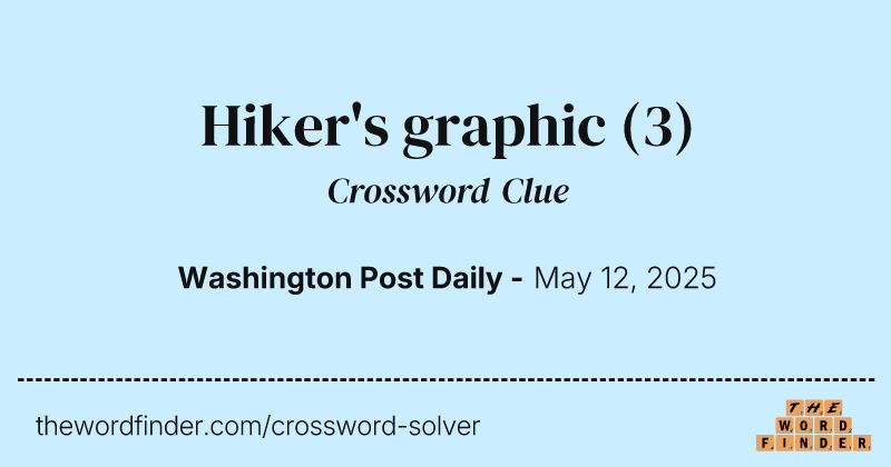 Hiker's graphic crossword clue image
